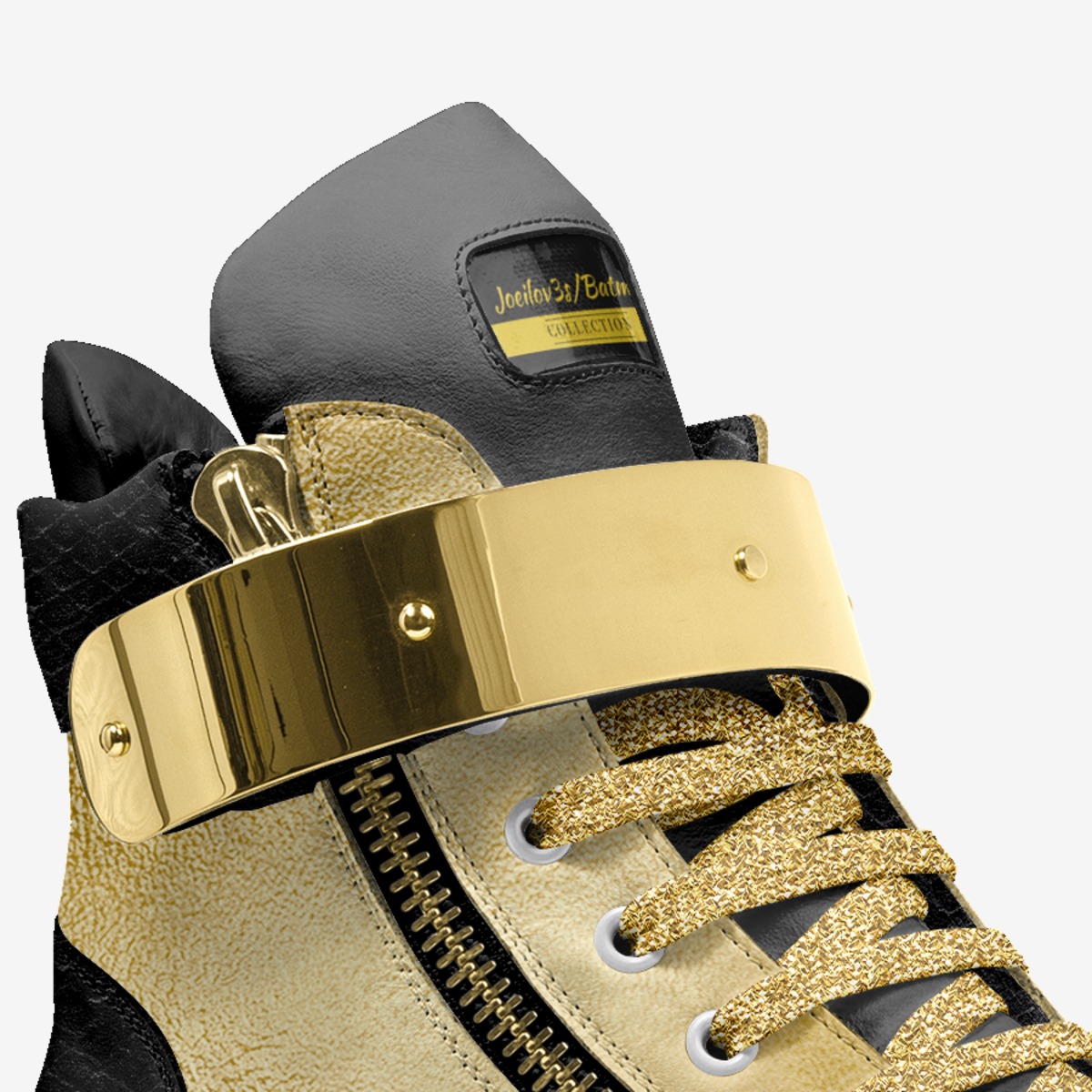 Joeilov3s/Batman  custom made in Italy shoes by Joanna Sanchez | Detail view