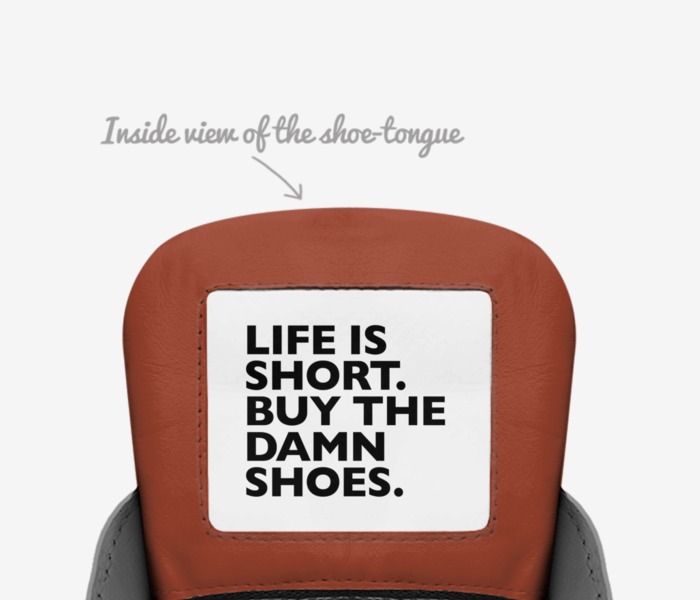 Midgelumn831 custom made in Italy shoes by Alyce White | Tongue view