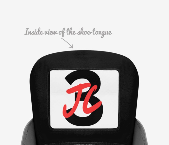 JC 3’s custom made in Italy shoes by Robin Zachary Hughes | Tongue view