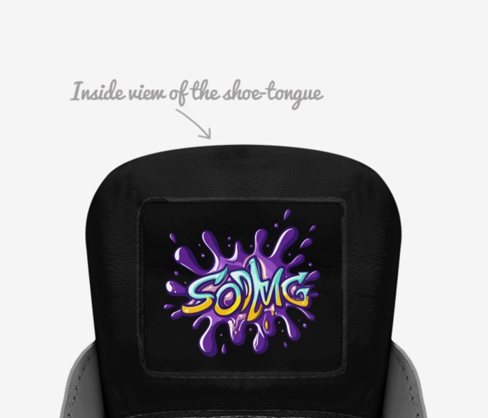 SODMG Kicks custom made in Italy shoes by Sodmg Brand | Tongue view