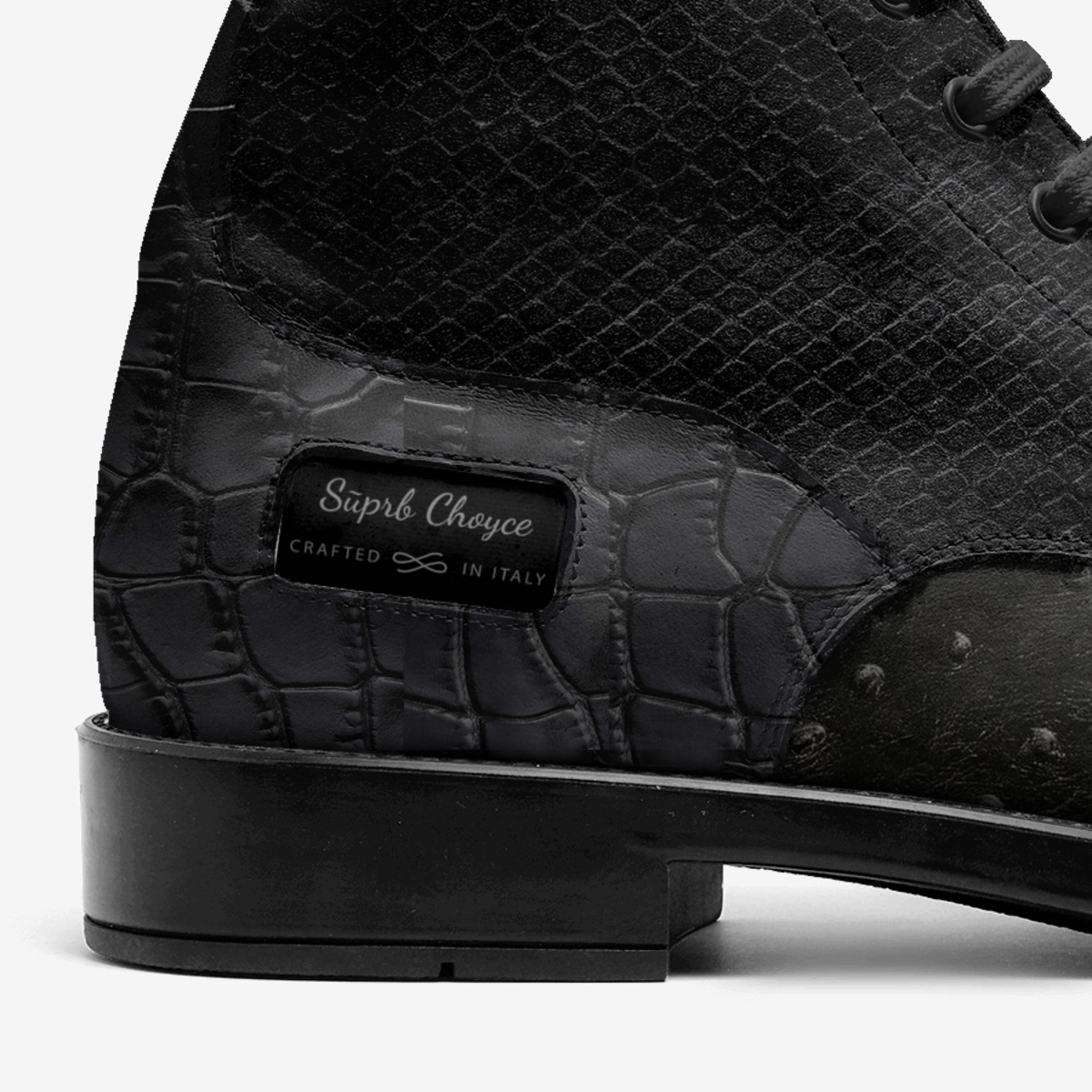 Sūprb Choyce custom made in Italy shoes by Omari Choyce | Detail view