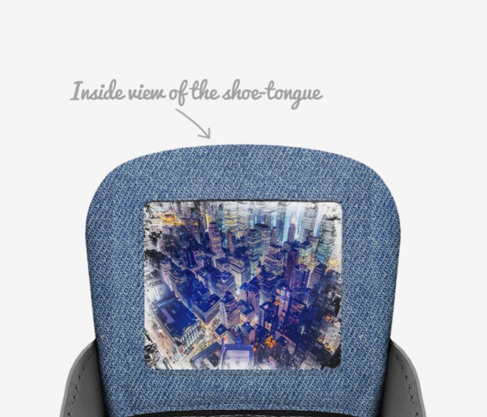 Ellima Unlimited custom made in Italy shoes by Trēsha Judson | Tongue view