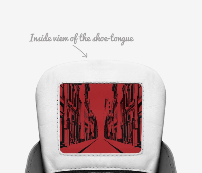 Extreme NDO custom made in Italy shoes by T Marie | Tongue view