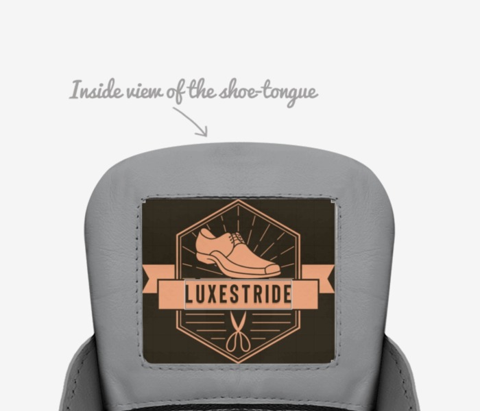 Luxestride custom made in Italy shoes by Andriy Farmiga | Tongue view