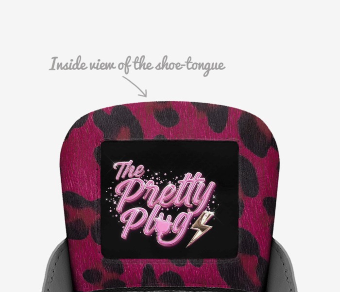 The pretty Plug custom made in Italy shoes by Ny-leeka Jackson | Tongue view