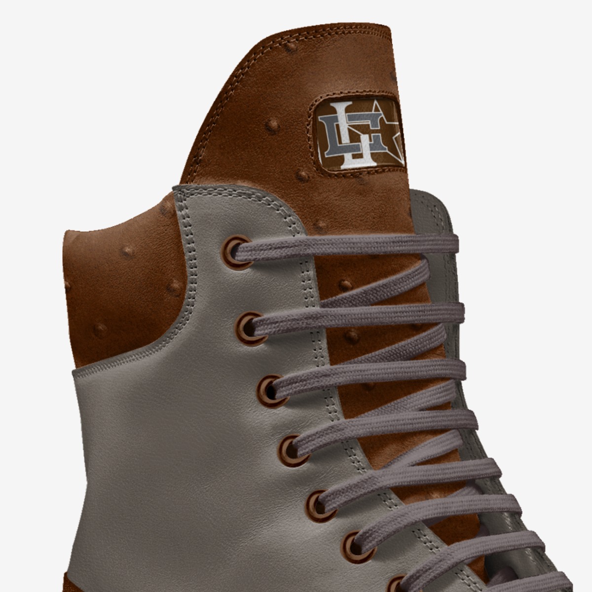 concrete lion custom made in Italy shoes by Rodney R. | Detail view