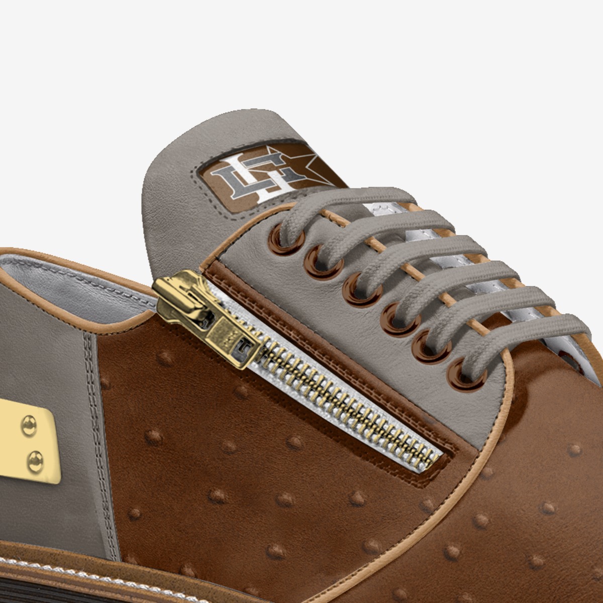 Concrete Lion custom made in Italy shoes by Rodney R. | Detail view