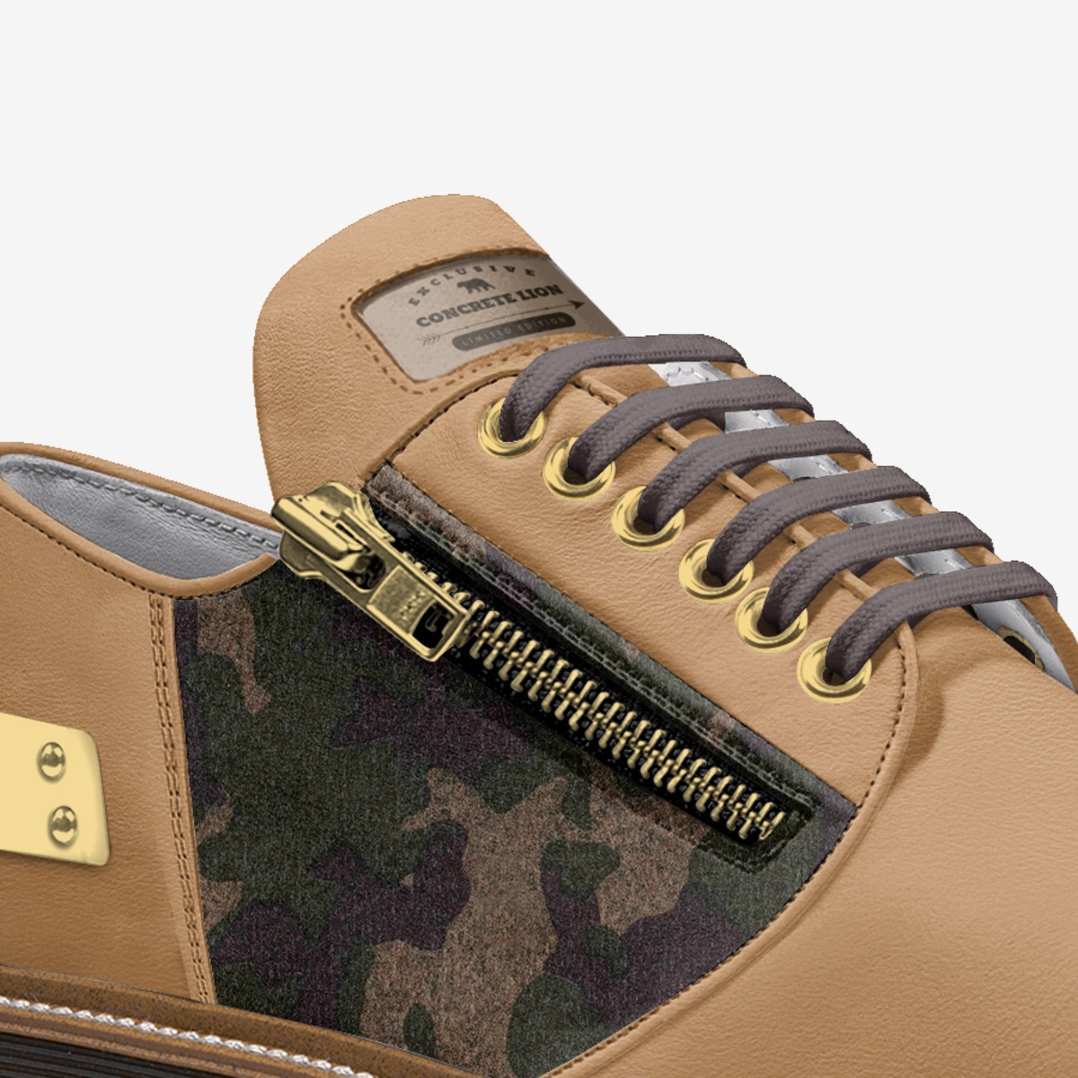 Concrete Lion custom made in Italy shoes by Rodney R. | Detail view