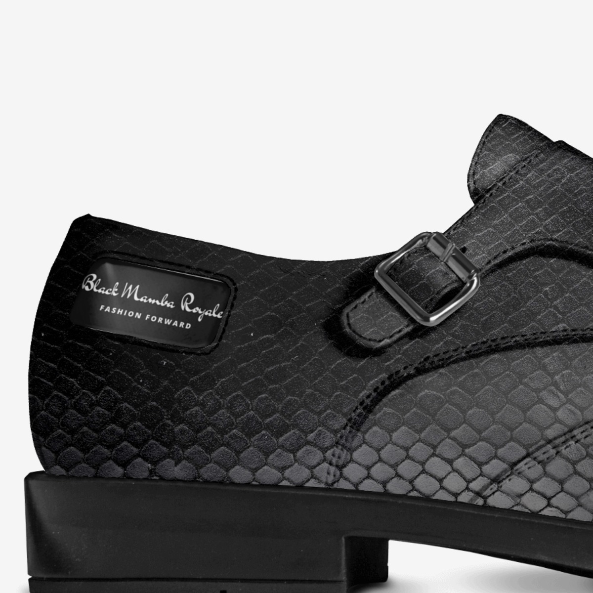 Black Mamba Royale custom made in Italy shoes by Bullish Boutique | Detail view