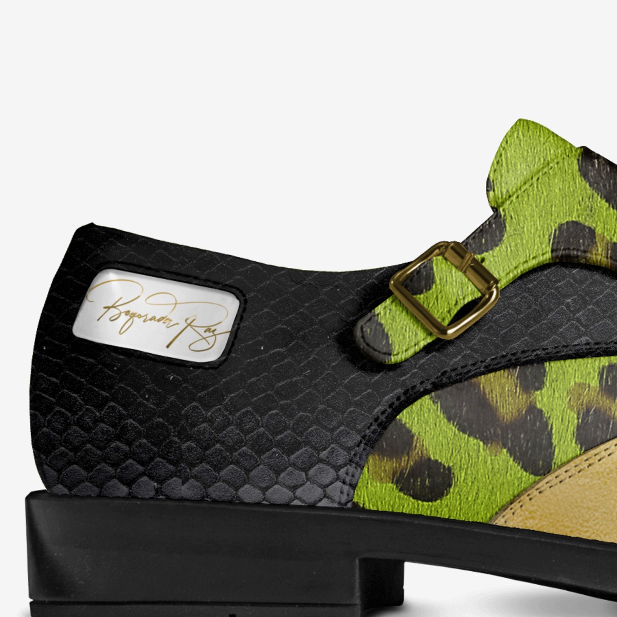 Boqorada Raz custom made in Italy shoes by Selena A Razo Bell | Detail view