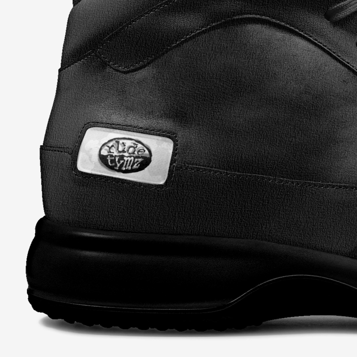 RT Blk Earth Hi To custom made in Italy shoes by Byron Burke Aka Popâ Ur-mää | Detail view