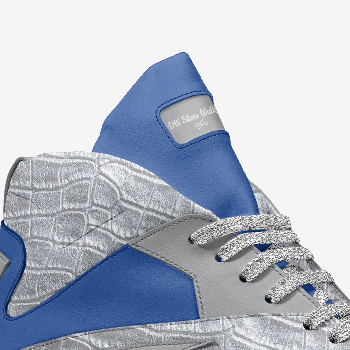 DW Silver Walkerz  custom made in Italy shoes by Diana Joe | Detail view