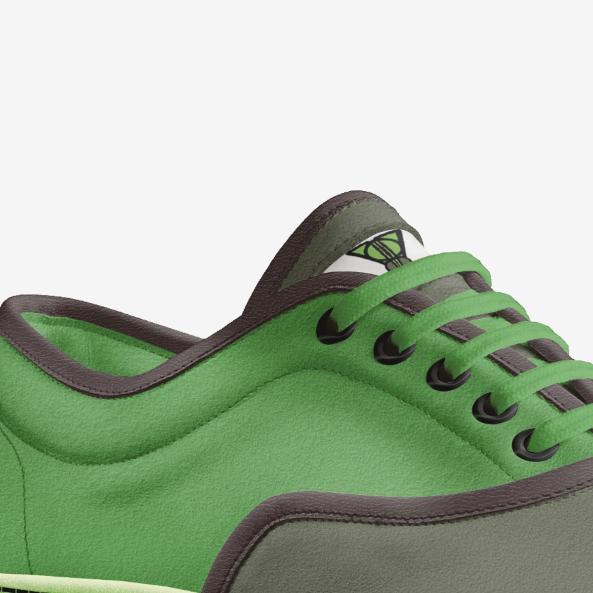 Kiwis custom made in Italy shoes by Olivia Lake | Detail view