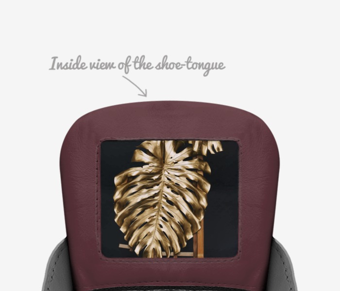T'Reignz custom made in Italy shoes by Dawn Piercy | Tongue view