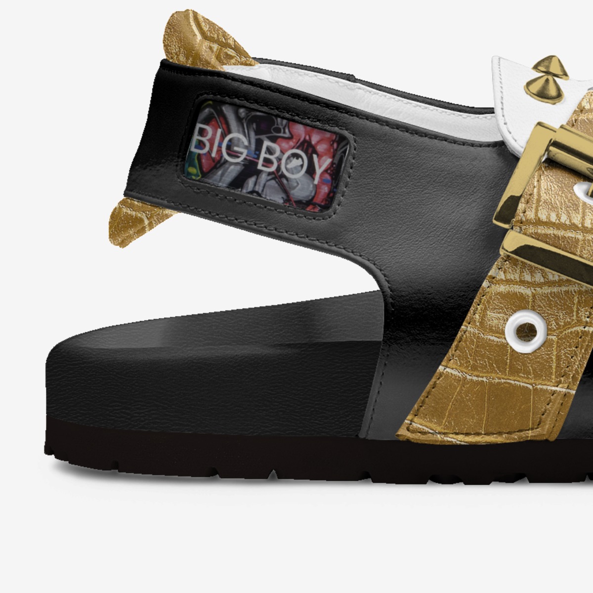 Big Boy Sneakers  custom made in Italy shoes by Sher-vawn Robinson | Detail view