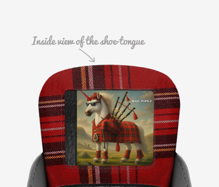 T'Reignz  custom made in Italy shoes by Dawn Piercy | Tongue view