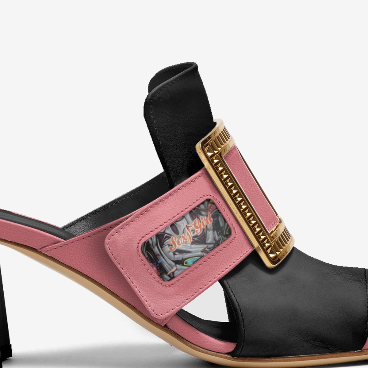 Sexy girl fashion  custom made in Italy shoes by Sher-vawn Robinson | Detail view