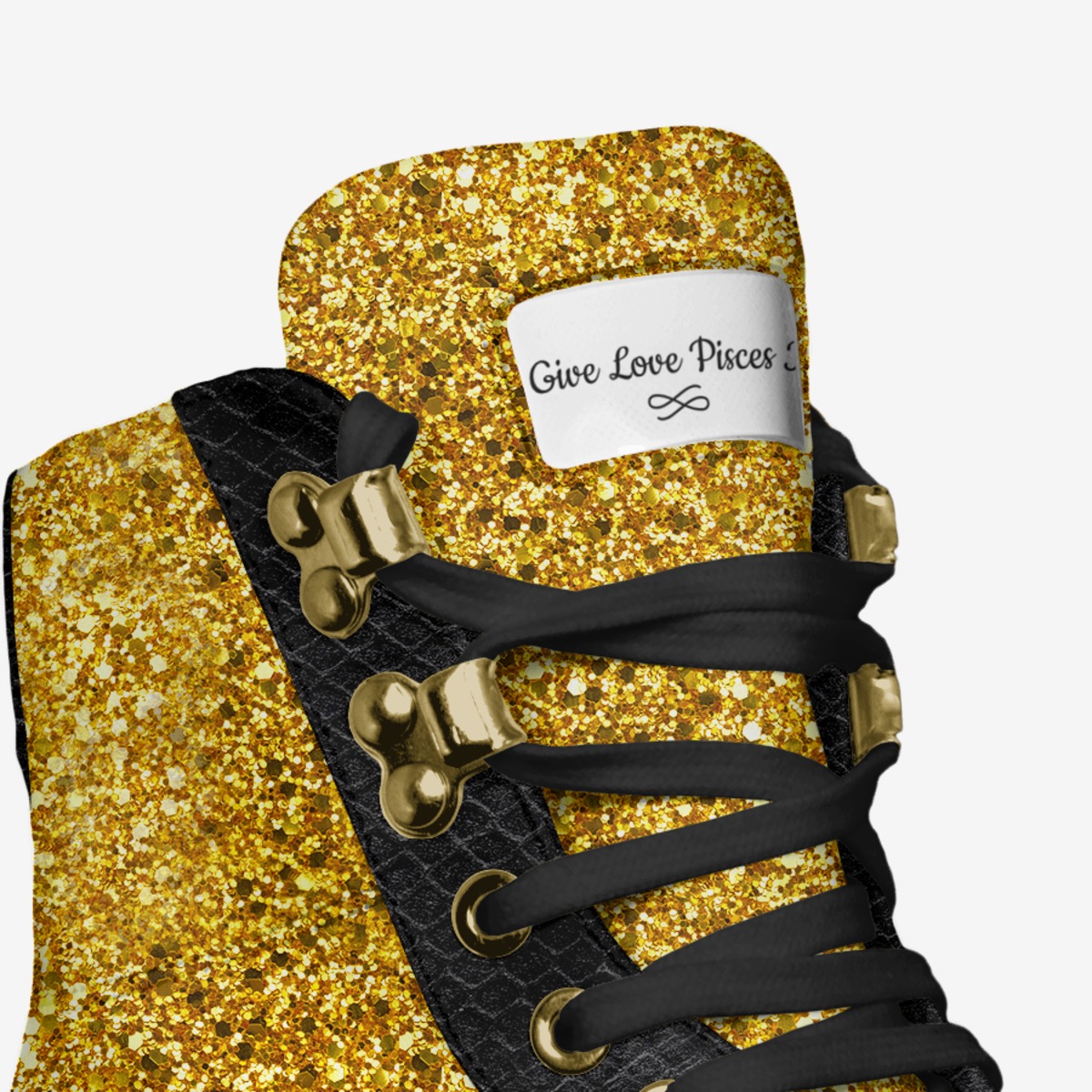 Give Love Pisces K custom made in Italy shoes by Lisa Brent | Detail view