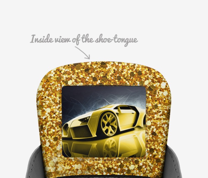 Give Love Pisces K custom made in Italy shoes by Lisa Brent | Tongue view