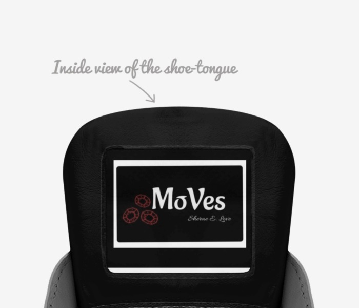 MoVes custom made in Italy shoes by Sherae Love | Tongue view