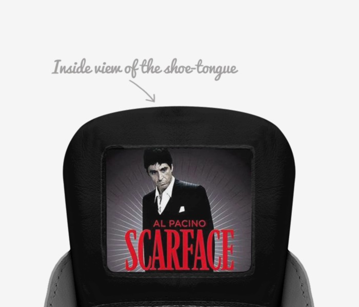 G.C. Scarface custom made in Italy shoes by Cailotto Guglielmo | Tongue view
