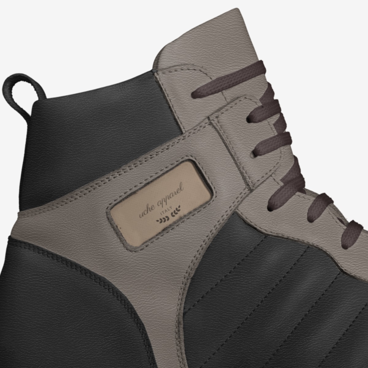 uche apparel custom made in Italy shoes by Enam Montgomery | Detail view