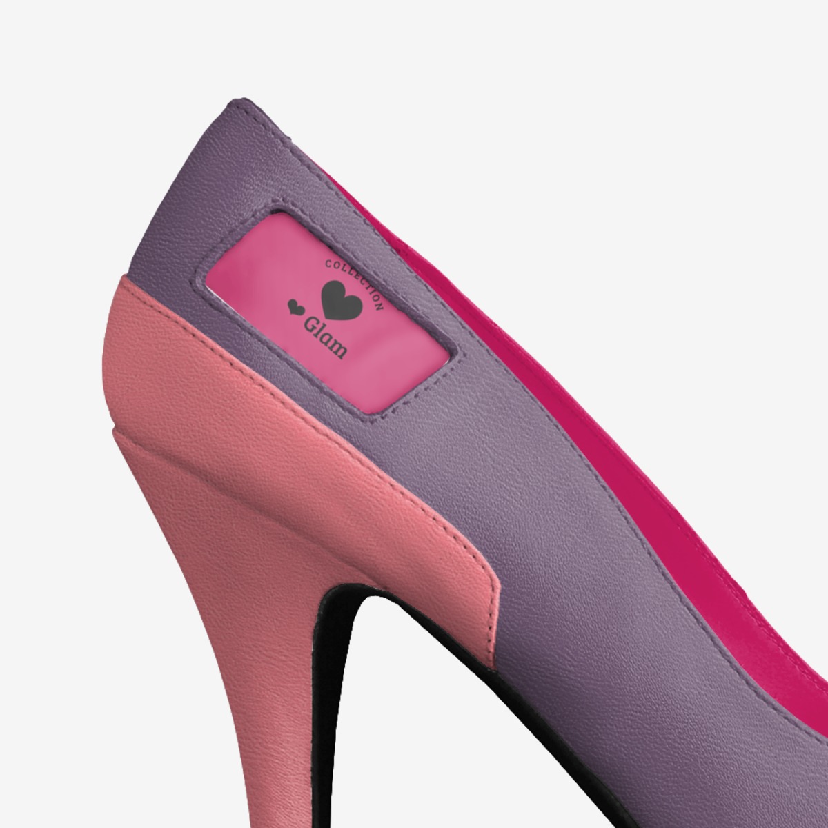❤ Purple Striped custom made in Italy shoes by Claudia D | Detail view