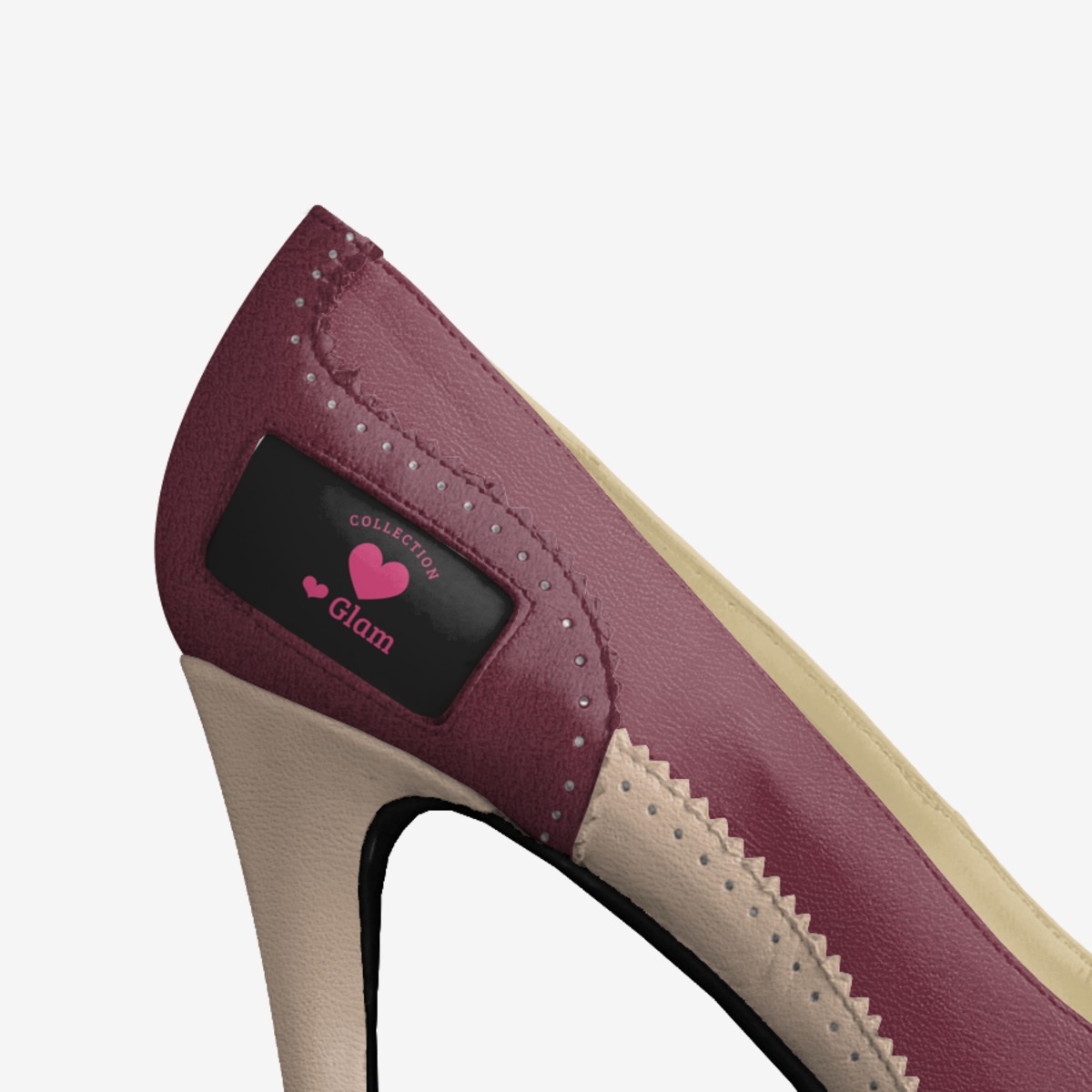 ❤ Purple High Heel custom made in Italy shoes by Claudia D | Detail view
