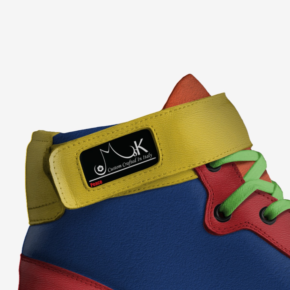 Peace custom made in Italy shoes by Mydeas Allwine | Detail view