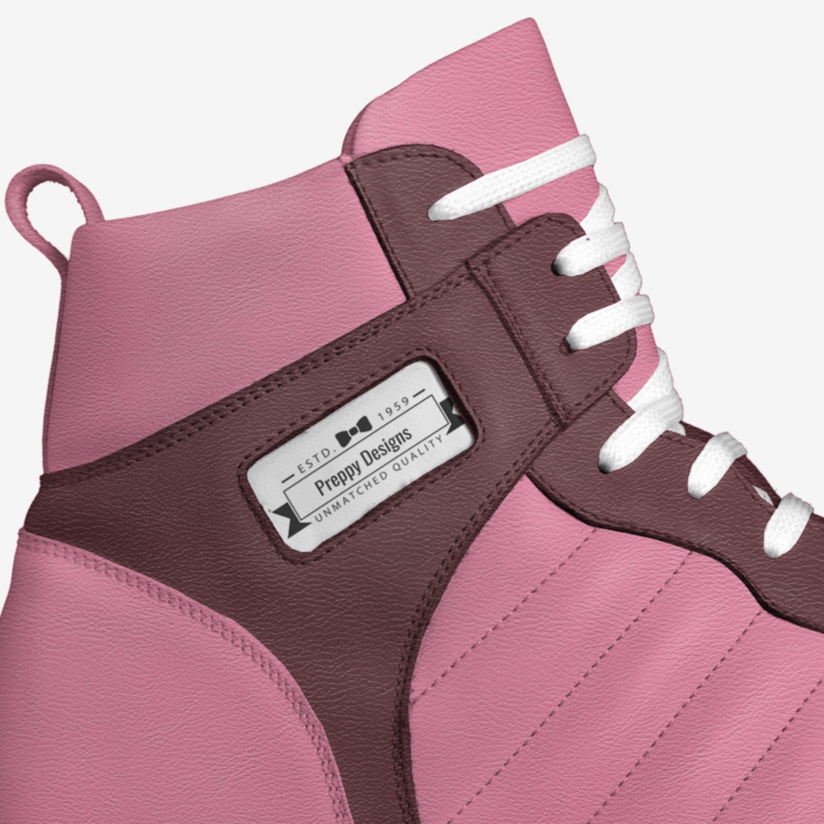 Preppy Designs  custom made in Italy shoes by Anjie Bee | Detail view