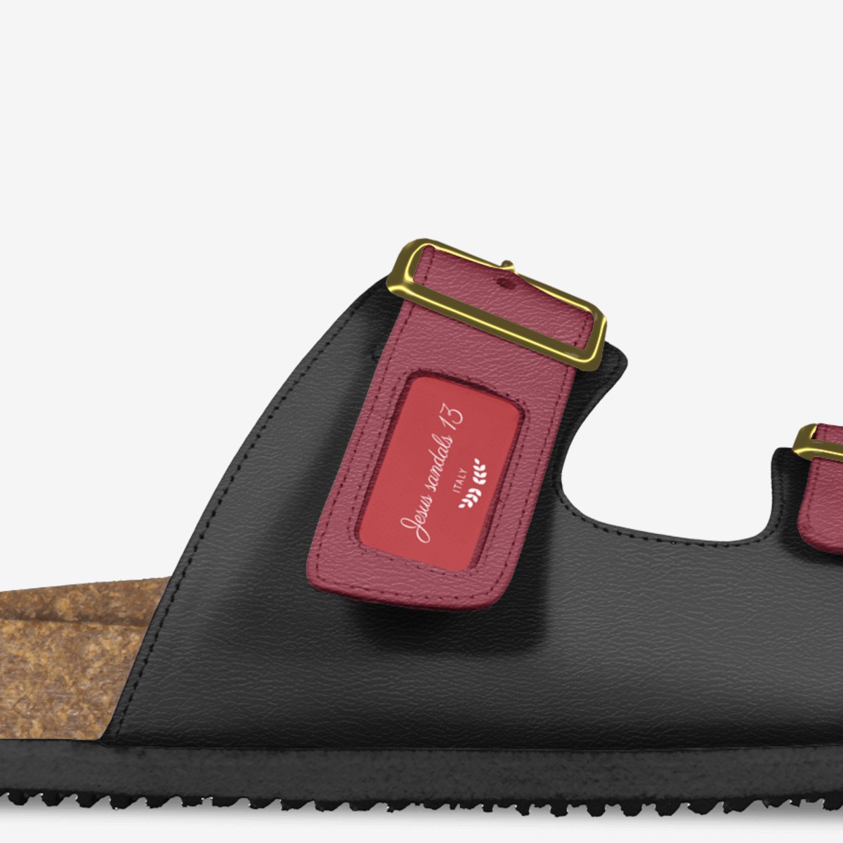 Jesus sandals 13 custom made in Italy shoes by Lanayah Cotton | Detail view