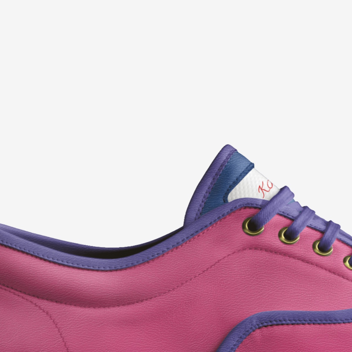 Kool Kicks custom made in Italy shoes by Krystle Foster | Detail view