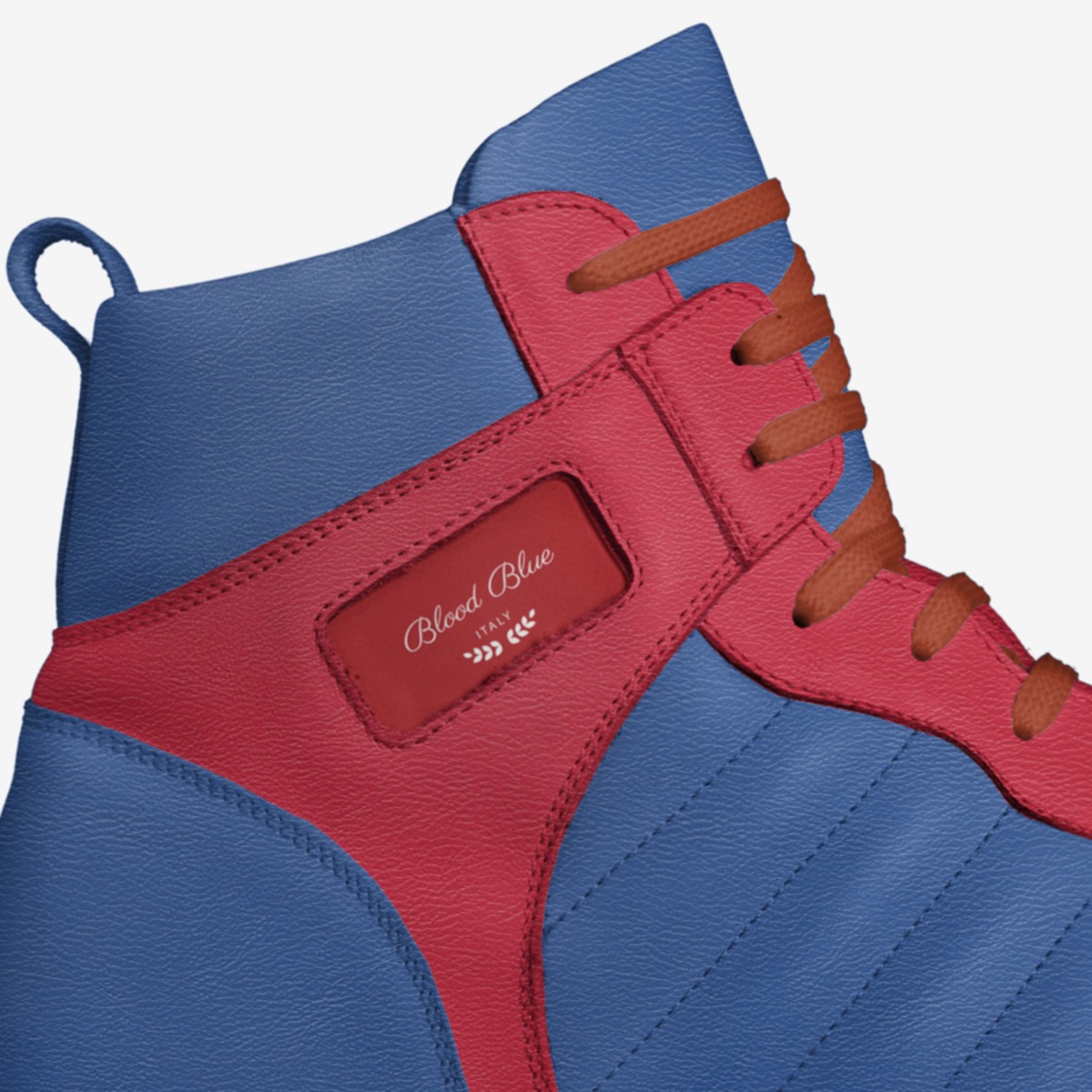 Blood Blue custom made in Italy shoes by Shyanna Sowder | Detail view
