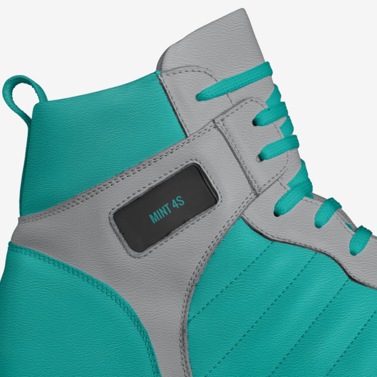 MINT 4s custom made in Italy shoes by Julissa Angel Torres | Detail view
