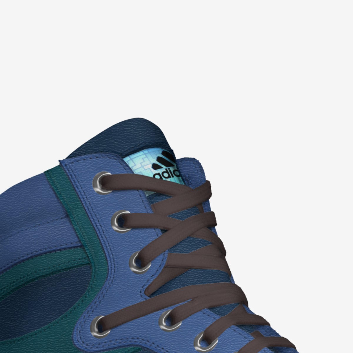 The good blue shoe custom made in Italy shoes by Brody Jones | Detail view