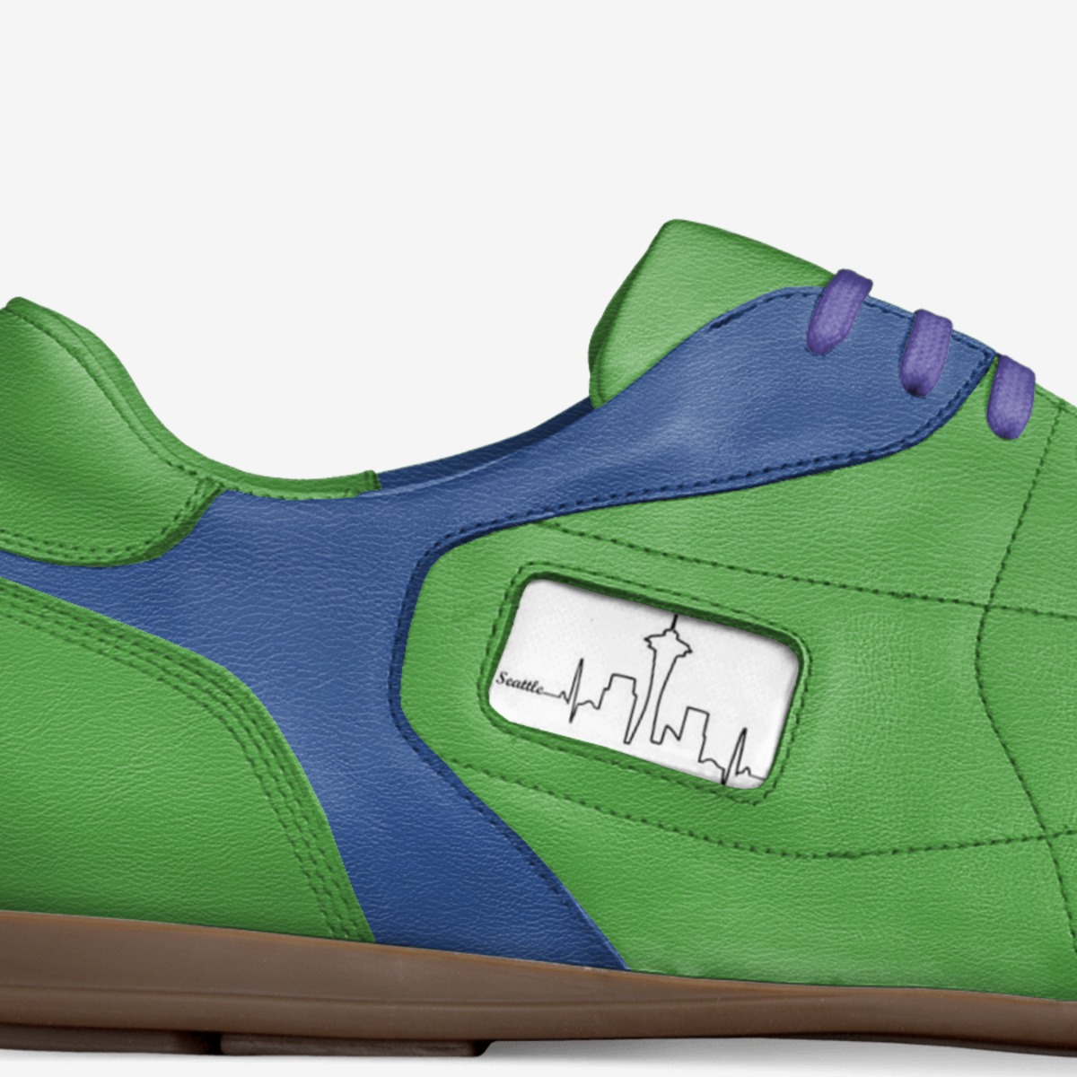 Great wave custom made in Italy shoes by Jonathan Vasquez | Detail view