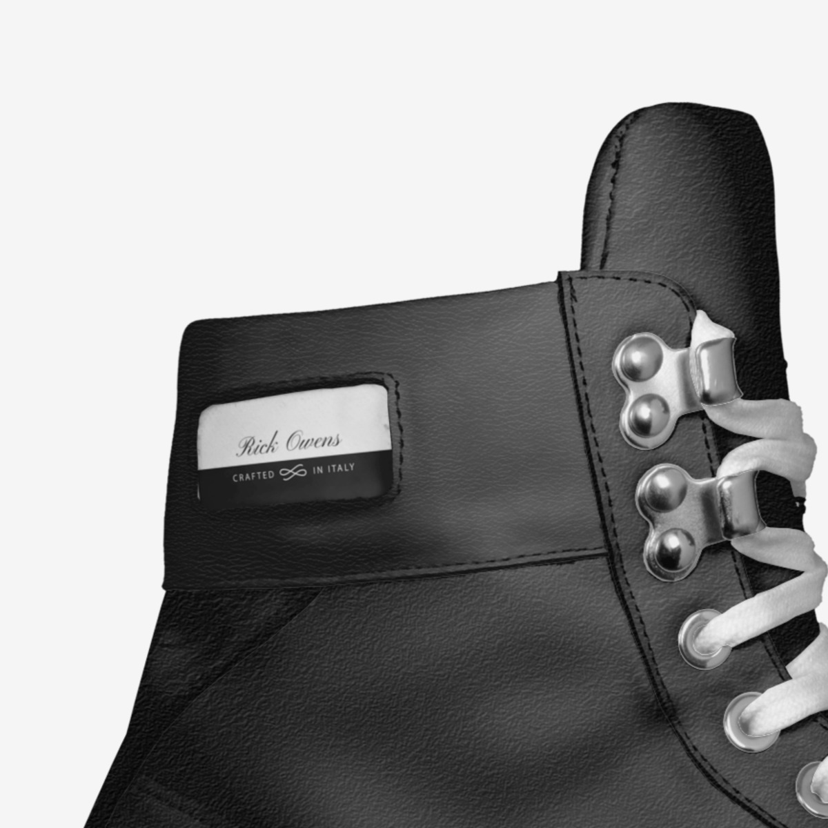 Rick Owens custom made in Italy shoes by Huy Nguyễn Hoàng Gia | Detail view