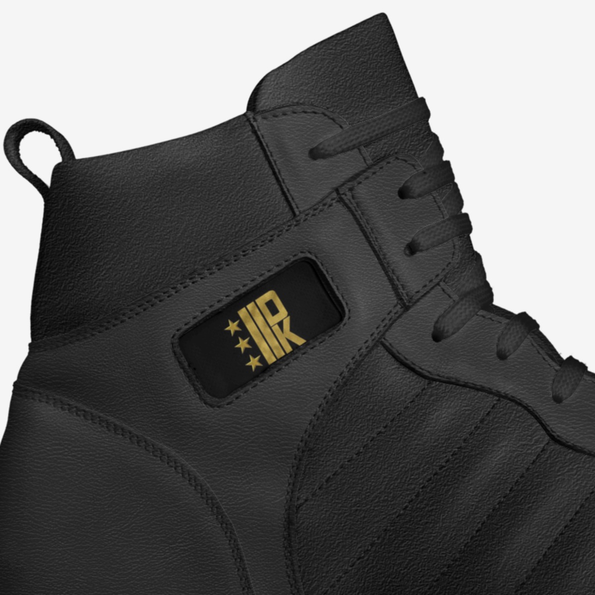 District Kingz custom made in Italy shoes by Ibrahim Harris | Detail view