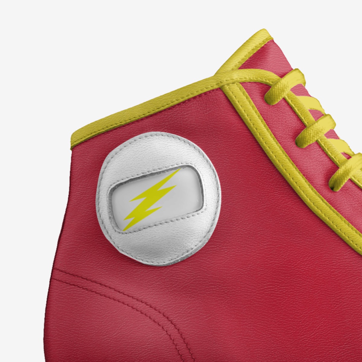 Barry Allen custom made in Italy shoes by Zachary Spriggs | Detail view