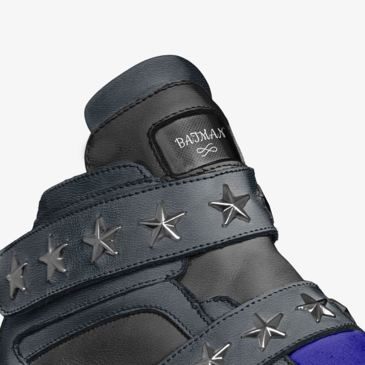 BATMAN custom made in Italy shoes by Xavier | Detail view