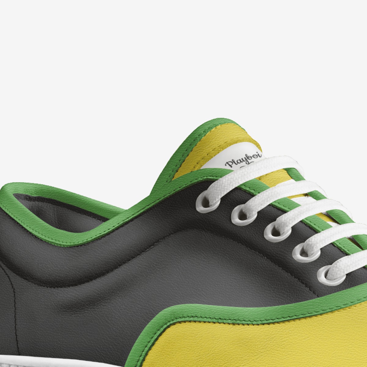 Playboi custom made in Italy shoes by Anjan Basu | Detail view