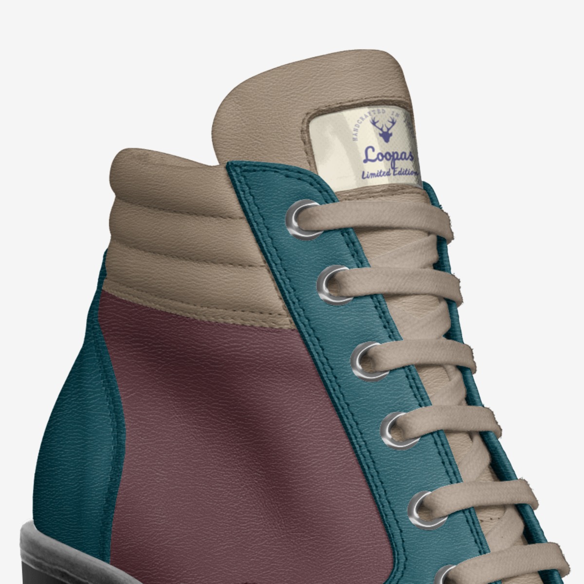 Loopas custom made in Italy shoes by Alyssa M | Detail view