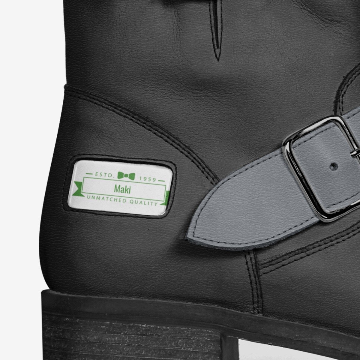 Boots  custom made in Italy shoes by Nicole Purpora | Detail view