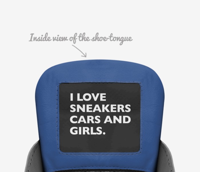 Sneaker Boyz custom made in Italy shoes by Luke Kerwin | Tongue view