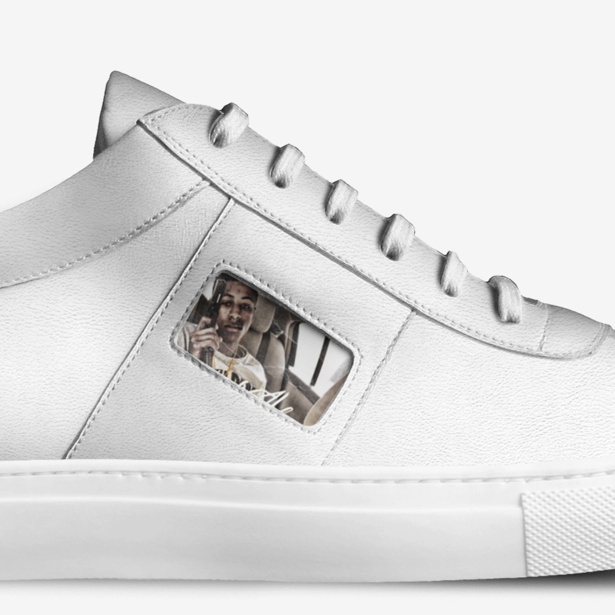 NBA youngboy  custom made in Italy shoes by Jacob Williams | Detail view