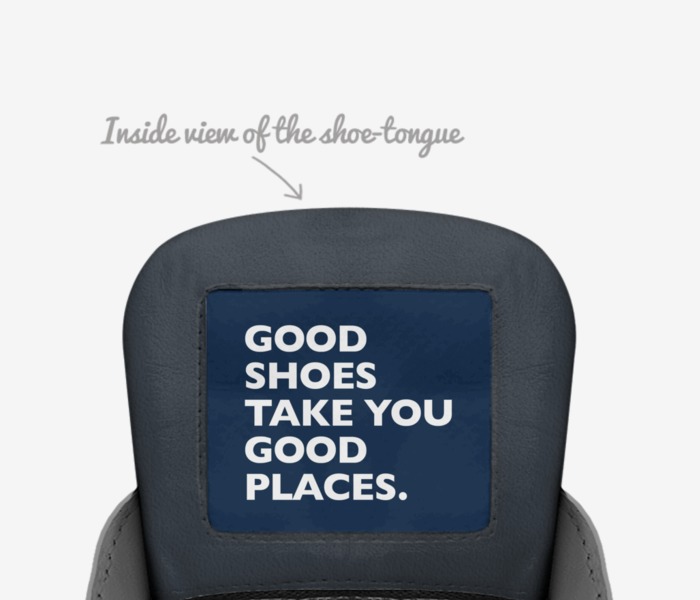 Clout custom made in Italy shoes by Bh | Tongue view
