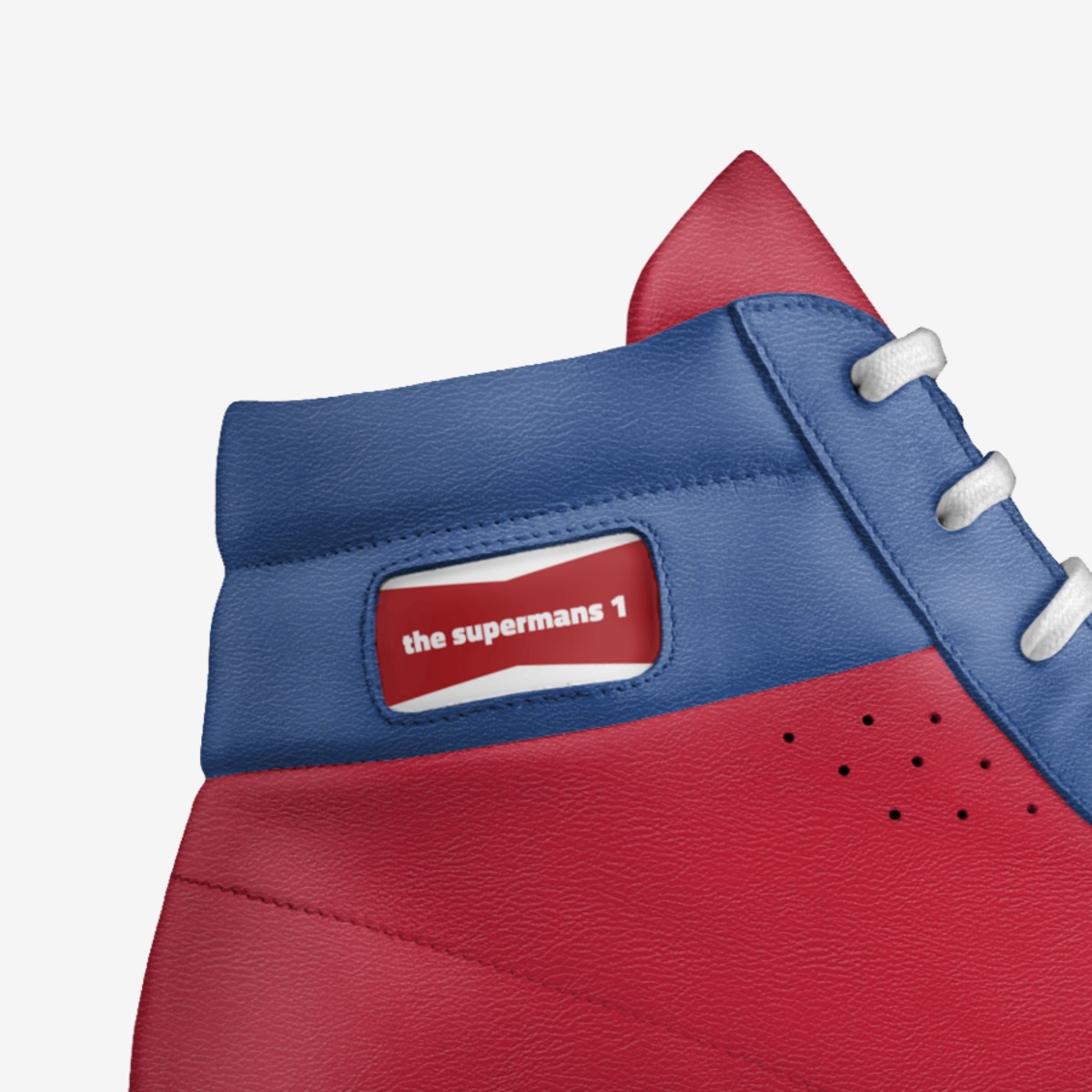 the superman 1's custom made in Italy shoes by Shjayvion | Detail view