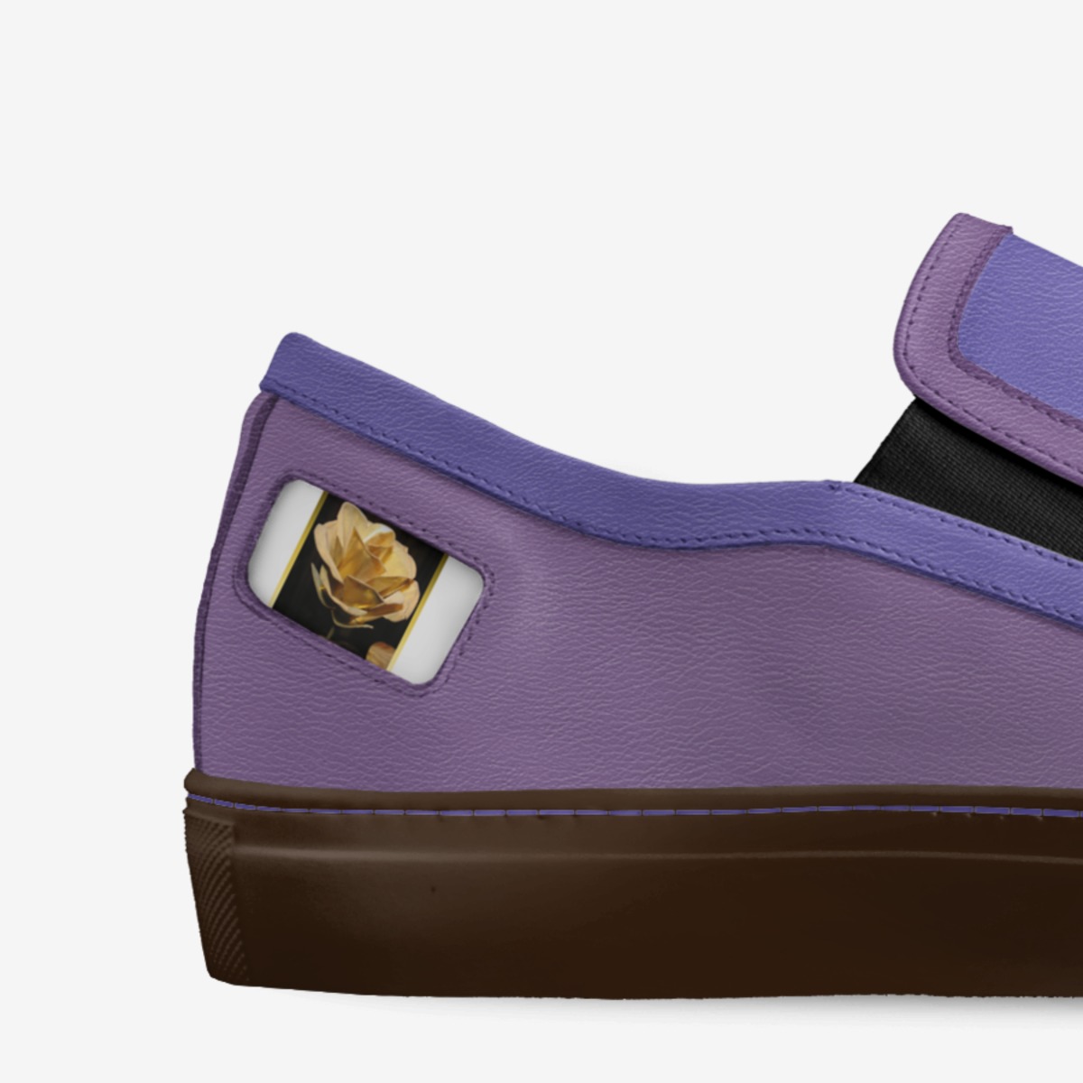gold roses custom made in Italy shoes by Nora Payeton | Detail view