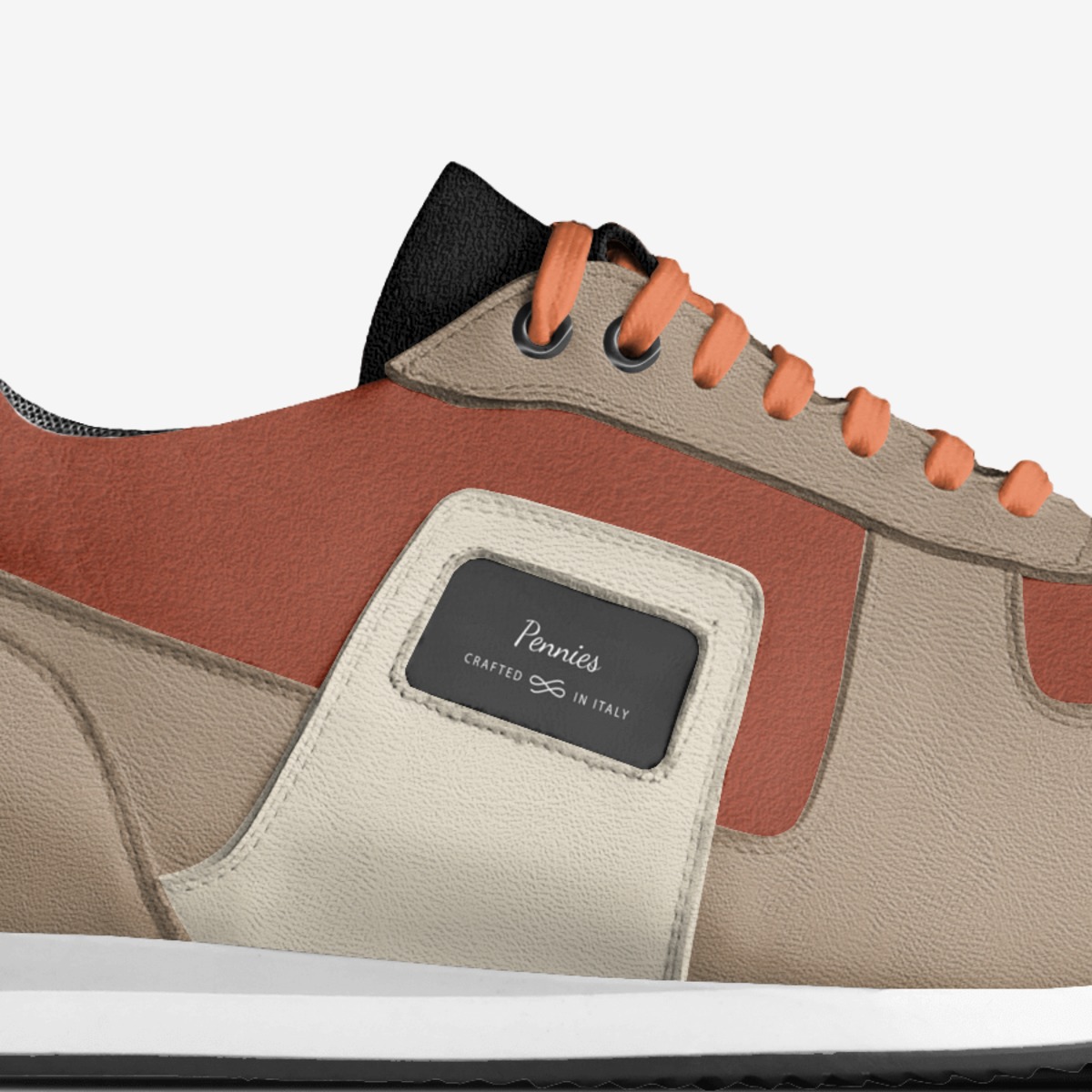 Pennies custom made in Italy shoes by Solon Attoh | Detail view