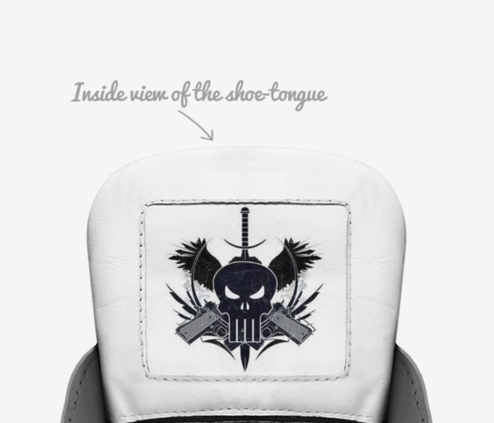 Punishment custom made in Italy shoes by Joe Laston | Tongue view